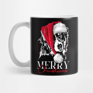 Santa Australian Shepherd Merry Christmas dog Aussie mom gift Mug